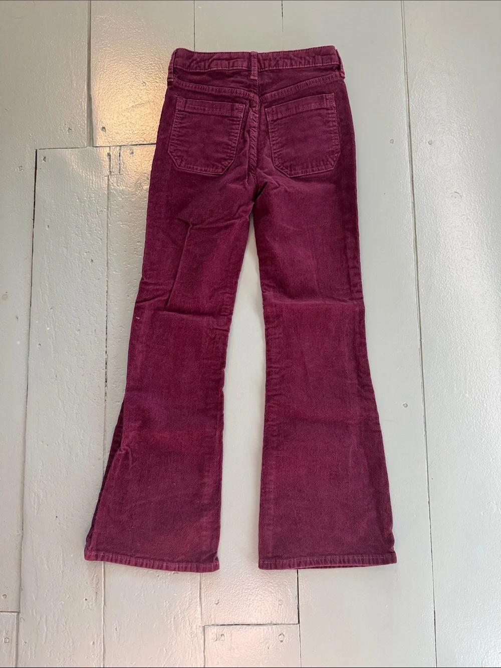 Girls Corduroy Flare Jeans in Deep Wine size 10